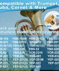 Image displaying model compatibility for 16 Piece Lyre Holder Screw Set For Saxophone Trumpet And Tuba with various instrument model numbers.
