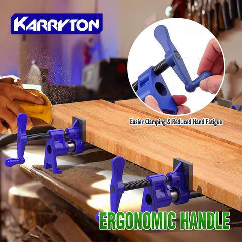 Heavy Duty Three Quarter Inch Pipe Clamps Set Of Four For Woodworking And Furniture Making Workhorse Adjustable H Style