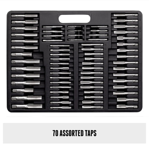 110 Piece Hardened Alloy Steel Metric Tap And Die Set With Storage Case For Pro Grade Precision Threading And Rethreading Of External And Internal Threads In Metalworking Projects