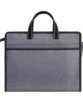 High Quality Oxford Zippered Document Bag With Sturdy Handle Tote in grey, designed for carrying papers and folders securely.