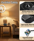 Two Pack Upgraded Inline Dimmer Switch For Lamp Cord Black Super Simple Hookup And Total Vibe Power Control Plus No Fuss Wiring For Modern Indoor Table Lamp Fixtures with robust rotary dial and high-quality materials.