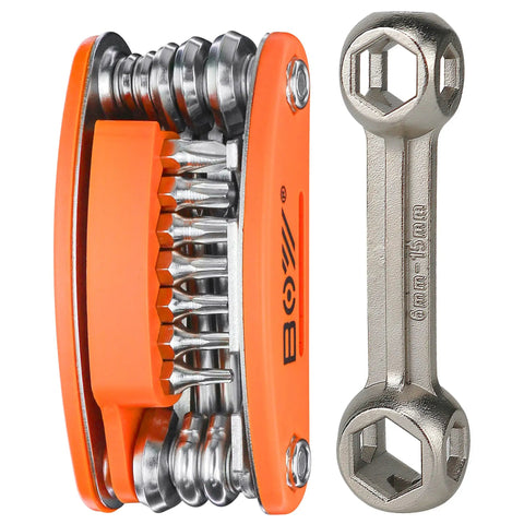All In One Bike Tool Kit For Cyclists, 20 In 1 Multitool With 10 In 1 Bone Wrench, cycling accessory for repairs and maintenance.