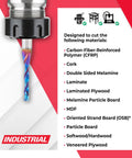 Spektra Extreme Tool Life Solid Carbide CNC Compression Spiral Router Bit 1/8 Diameter By 13/16 Cutting Height, use chart.