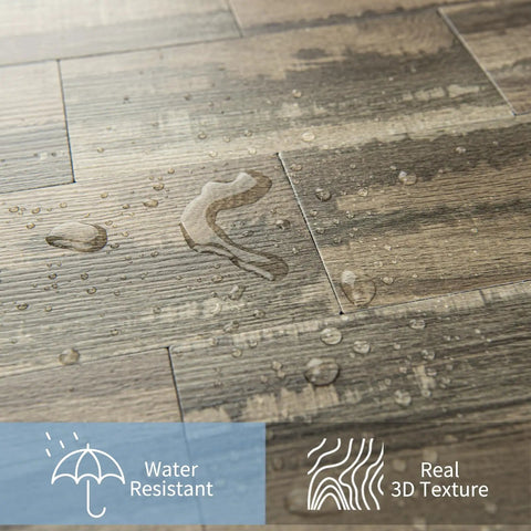 Water droplets on tile demonstrating Peel And Stick Tile Backsplash Kit 102-Piece 3x6 Subway Tan Tiles For Kitchen And Bath, DIY Friendly