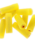 10 Piece Premium Sponge Texture Paint Rollers For Walls And Drywall Easy Replacement Sleeves Fit Standard Frames in bright yellow color.