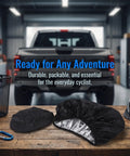 Heavy Duty Waterproof Bike Rack Cover With 60 Liters Rain Protection To Keep Treasures Dry On Outdoor Adventures And Sudden Showers For Most Bikes black reflective lining on workbench