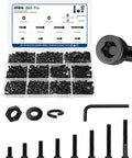 Tough As Nails 800 Piece M3 Screw Assortment Kit Knockout Deal including bolts, nuts, washers, and S2.5 Allen key in a storage case.