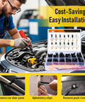 Mechanic using 260 Piece Car Bumper Retainer Clips Kit With Plastic Rivets And Push Fasteners, 12 Popular Sizes for Repairs