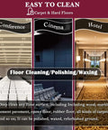 Conference, cinema, hotel floor cleaning display; promotes floor cleaning, polishing, and waxing services.