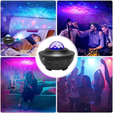 Star Galaxy Projector 3 In 1 Night Light With App And Remote Bluetooth Speaker in bedrooms and party settings