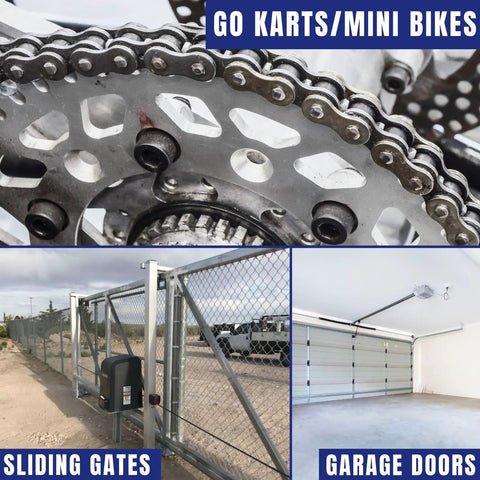 Heavy Duty ANSI 60 Roller Chain 10 Feet With 2 Connecting Links 0.750 Inch Pitch Heat Treated Pins Side Plates And Rollers 8500 Lbs