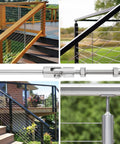 Angled Swage Threaded Stud Kit With Six Inch Length Three Sixteenth Inch Thread for cable railing, wood and metal posts
