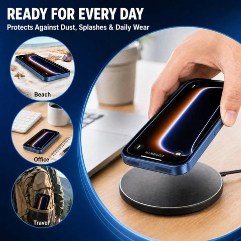 Four Pack USB C Dust Plugs For USB C Port And Speaker Grilles, Dual Head Type C Cover With Metal Mesh, Dark Blue iPhone 17 Pro