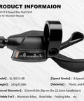 SL-M315 8-speed right thumb shift lever for MTB and folding bikes, black plastic, ergonomic design, V-brake compatible