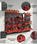 Heavy Duty Wall Mount Pegboard Organizer For Garage And Workshop Featuring Tough Pp Parts Bins Slick Steel Hooks And Knockout Build That Slap Together In Minutes Flat, showcasing tools and modular design.