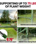 7 Foot Tall Garden Arch Trellis for Outdoor Climbing Plants with reinforced connectors and 0.79 in steel pipes detail view