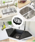 All In One Kitchen Sink Strainer And Stopper For Standard 3.5 Inch Drain Fits Garbage Disposal Durable 304 Stainless Steel Guard Strainer And Stopper in various sinks