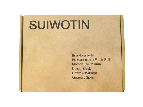Box for 2 Pack 7 Inch Flush Pulls For Barn Doors Recessed Handle With Slim Rectangular Profile Matte Black Finish