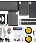 Parts and accessories of Heavy Duty Welding Cart For TIG MIG Welder And Plasma Cutting Equipment with 3-tier shelves and wheels.