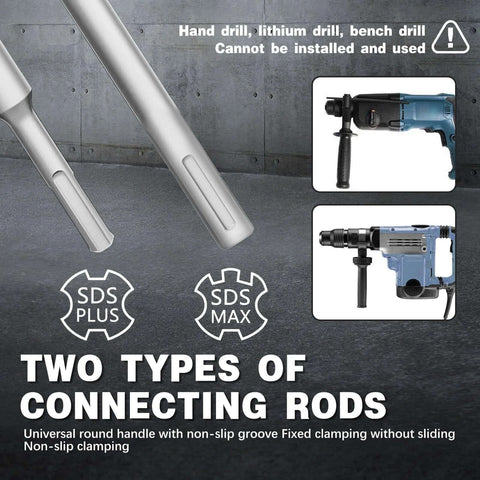 METOTY 22-piece concrete hole saw kit; alloy steel, includes 30–110mm saws and two connecting rods (SDS Plus/Max)