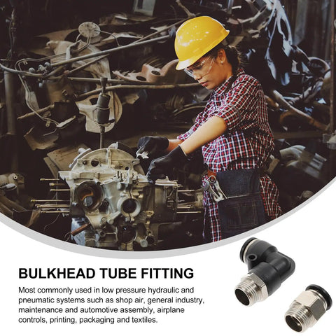 Check Out This Epic 6pc Set Of 3/8 Inch Pneumatic Air Hose Quick Release Fittings Featuring Straight And Elbow Connectors For Easy Push To Install Plus Repair Tasks Done Real Fast Without Leaks bulkhead tube fitting on air line