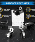 Heavy Duty 304 Stainless Steel Cable Clamps Set With Rubber Cushioned P Clamp Design showcasing features