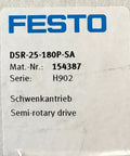 FESTO DSR-25-180P-SA semi-rotary drive label, pneumatic actuator, 25 mm bore, 180 mm stroke