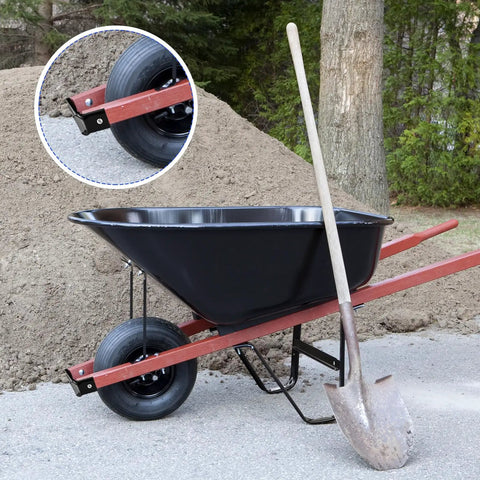 2 Pack Black Steel Wheelbarrow Axle Bracket Replacement Kit With Bolts And Nuts Included For Wheelbarrow Cart featured on wheelbarrow.