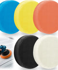 Next Level Five Inch Buffing And Polishing Cutting Pads Premium Open Cell Foam Sponge Pads for Paint Correction in various colors.