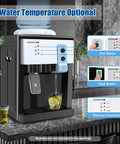 Desktop Water Dispenser With Hot And Cold Settings, Top Loading Countertop Water Cooler For Home And Office, display panel with buttons