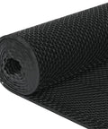 Drainage Floor Mat 3 Ft By 16 Ft 5 In Grippy Non Slip Commercial Grade PVC Rubber Mesh Entrance Mat For Wet Areas Kitchen Pool Bathroom Washroom Garage Black One Fifth Inch Thick, rolled view