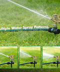 Heavy Duty All Metal Impact Sprinkler With Zinc Alloy Head On Sturdy Spike Base Delivers 360 Degree Coverage And Easy Adjustable Arc