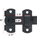 2 Pack Matte Black Stainless Steel Barn Door Latches For Sliding Doors Bi Fold Gates Cabinets And Closets Built To Last Rust Resistant Locking Hardware dimensions