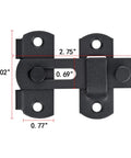 Four Pack Matte Black Stainless Steel Barn Door Latches 2.75 Inch By 2.02 Inch Built To Last Heavy Duty Flip Bi Fold Sliding Door Lock