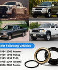 Hella Tough Three Piece Rear Axle Shaft Seal Kit And Inner Outer Wheel Hub Bearing O Rings Fits Toyota 4Runner Pickup T100 Tacoma Tundra Oem 90310 50006 90313 48001 Stops Leaks Dead And Keeps Your Rig Humming Smooth Daily displayed with compatible Toyota vehicles.