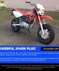 Race Ready Ignition Coil With 5 Pins AC CDI Box For GY6 4 Stroke Engines Fits 50cc 70cc 90cc 110cc 125cc 150cc Scooters ATVs Dirt Bikes Go Karts Mopeds And Pit Bikes For Quick Spark And Strong Starts next to a pit bike