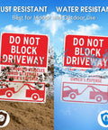 No Messing Around Heavy Duty Do Not Block Driveway Sign 14 By 10 Inches Rust Proof Aluminum showing dust and water resistance.
