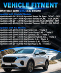 Vehicle fitment chart and SUV for 2.4L Engine Crankshaft And Bearings Kit For Hyundai Sonata Santa Fe Tucson And Kia Optima Sportage