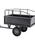 Heavy Duty 600Lb Dump Cart For Farm And Garden Tow Behind Utility Trailer With Dual Control Dumping All Terrain Tires Steel Construction