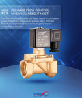 Three Quarter Inch NPT Solenoid Valve 110V AC Brass Normally Closed Water And Air Control Valve Built Tough For Versatile Use