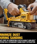Heavy Duty 20V Max Cordless Belt Sander With A Badass Brushless Motor and Hassle Free Airlock Dust Capture for Top Tier Woodworking