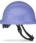 Full Brim Hard Hat With Carbon Fiber Matte Finish, Non-Vented Construction Safety Helmet, OSHA Approved, 6-Point Suspension in blue