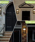 Solar Outdoor Wall Lights With Motion Sensor And Dusk To Dawn Auto On At Night 3 Modes No Wires Needed Waterproof Fixture