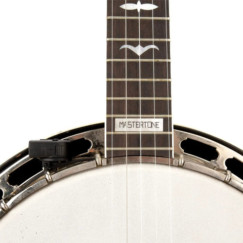 Micro Banjo Tuner With Multi Color Display And Digital Tuning Non Marring Hoop Bracket Fast And Accurate Tuning Piezo Sensor