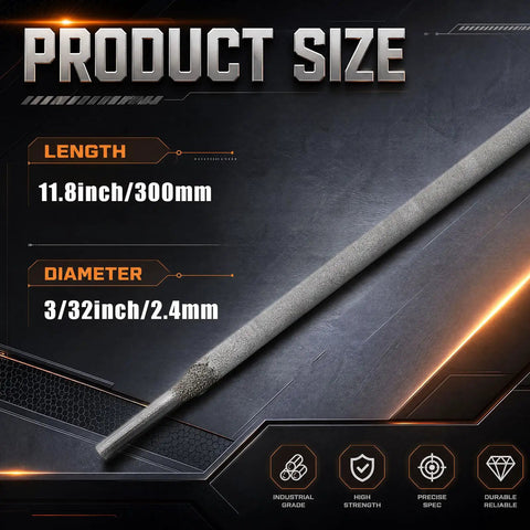 E6013 Welding Rod Three Thirty Second Inch, 3 Pound Carbon Steel Electrodes size details including length and diameter
