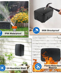 IP66 Waterproof Outdoor Junction Box Enclosure For DIY Solar CCTV And LED Projects, Black, Weatherproof Housing, Dust Tight, 4.9 By 3.3 By 2.3 Inches, 125 By 86 By 62 Mm, 70 Pack; UV-stable PVC/ABS