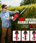 Person using Milwaukee 18V Cordless Hedge Trimmer Tool Only, 20 Inch Blade, 3000 RPM, 180 Degree Rotatable Head on hedges