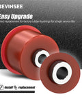 Poly Differential Mount Bushing Kit For Street Use For BMW E46 E85 Z4 Replaces 33176770788 red poly bushing close-up