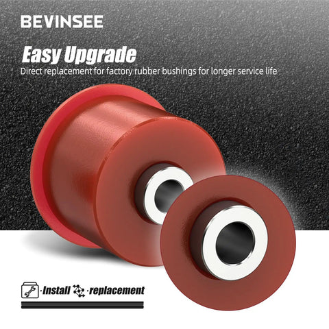 Poly Differential Mount Bushing Kit For Street Use For BMW E46 E85 Z4 Replaces 33176770788 red poly bushing close-up