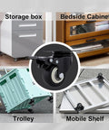 Heavy Duty 2 Inch Swivel Caster Wheels With Dual Lock Brakes on various furniture items like cabinets and trolleys.